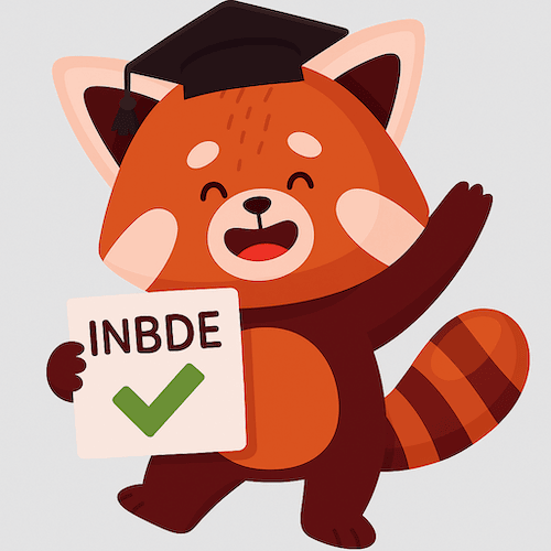 Red Dental Panda graduating